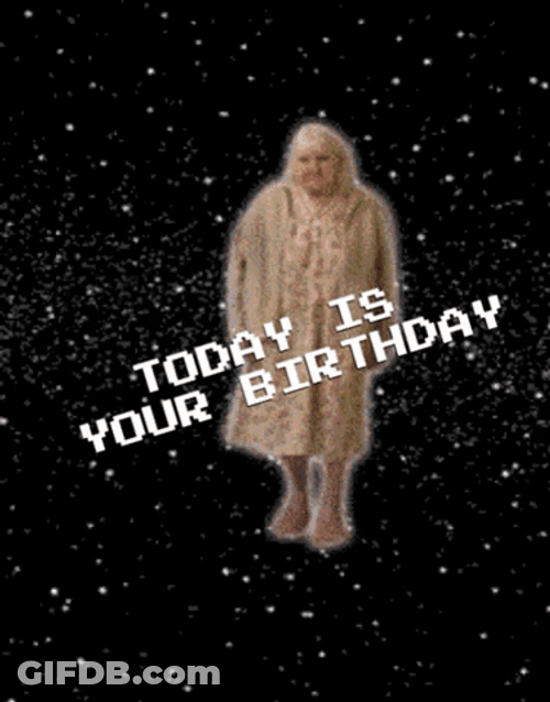 Happy Birthday Old Man Grandma GIF