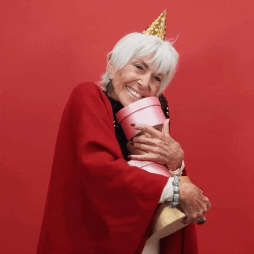 Happy Birthday Old Man Holding Gifts GIF