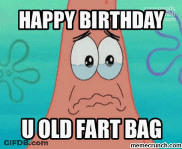Happy Birthday Old Man Patrick Star GIF