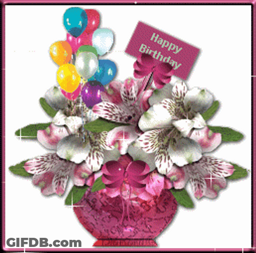 Happy Birthday Orchid Flowers GIF