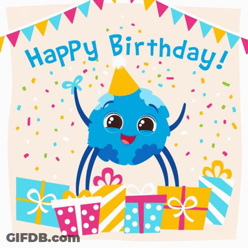Happy Birthday Party Gift Sticker GIF