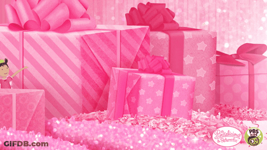 Happy Birthday Pink Gifts GIF