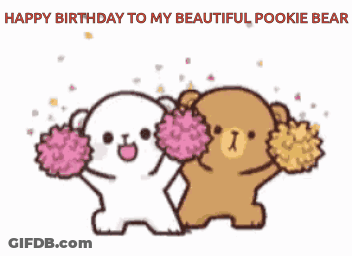 Happy Birthday Pookie Bear Card GIF