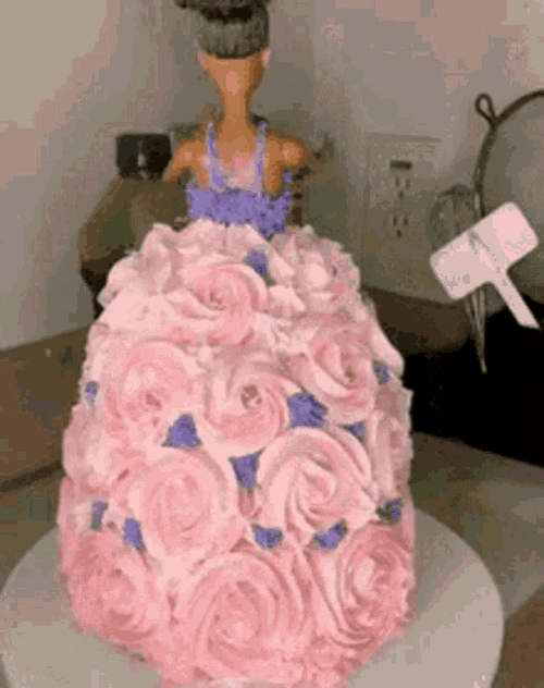 Happy Birthday Princess Cake Spin GIF