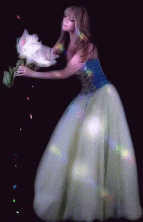 Happy Birthday Princess Receiving Flowers GIF
