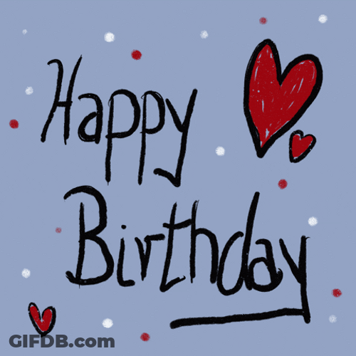 Happy Birthday Raining Confetti GIF