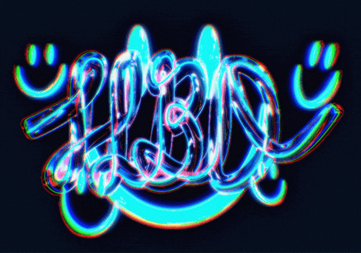 Happy Birthday Religious Neon Blessings GIF
