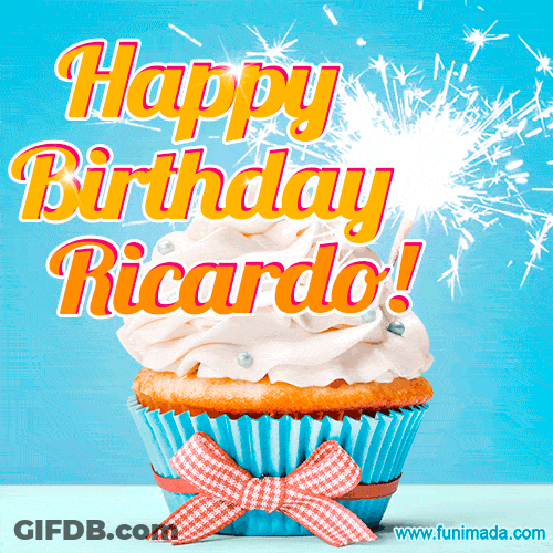 Happy Birthday Ricardo Cupcake GIF