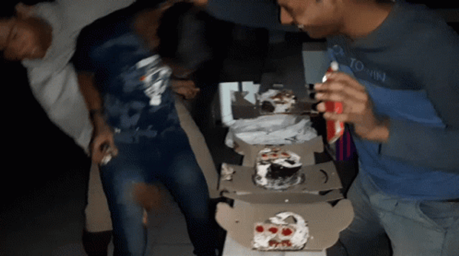 Happy Birthday Sister Funny Meme Cake Smash GIF