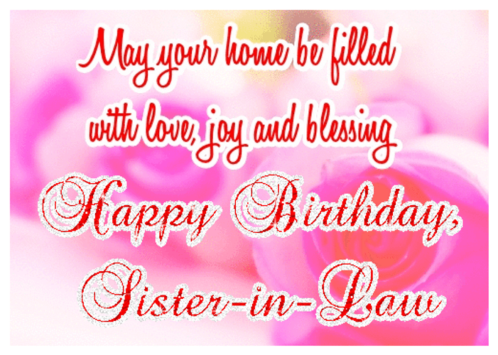 Happy Birthday Sister In Law Blessings GIF
