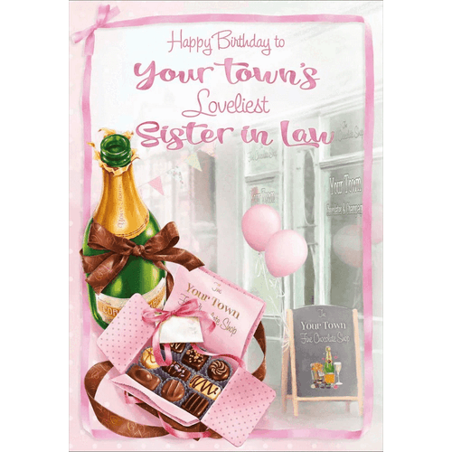 Happy Birthday Sister In Law Gifts Champagne GIF