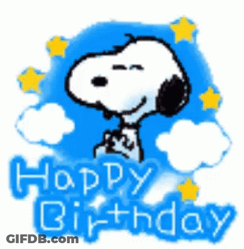 Happy Birthday Snoopy GIF