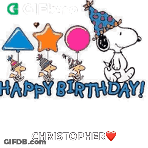 Happy Birthday Snoopy And Woodstock GIF