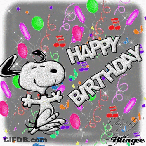 Happy Birthday Snoopy GIF