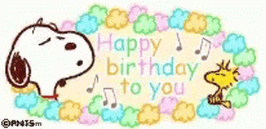 Happy Birthday Snoopy GIF