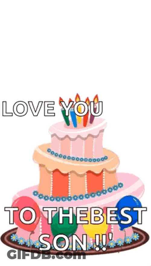 Happy Birthday Son Balloon Popping GIF