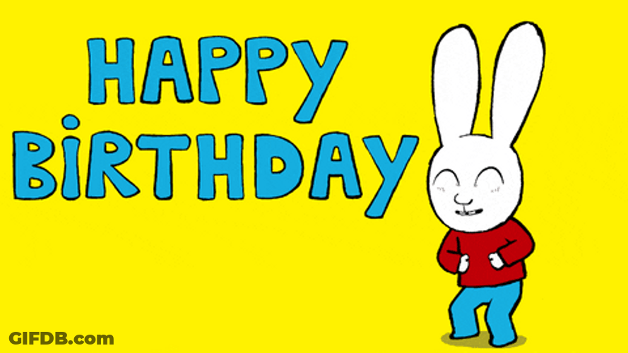 Happy Birthday Son Bunny Jumping GIF