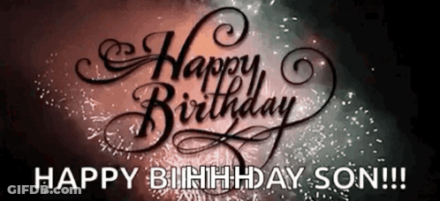 Happy Birthday Son Fireworks GIF