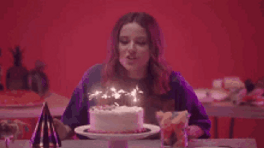 Happy Birthday Song Cake Sparkles Celebrate GIF