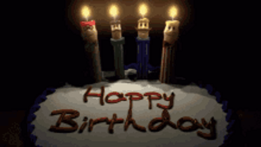 Happy Birthday Song Candles Singing Cake GIF