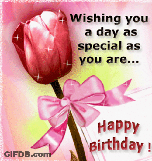 Happy Birthday Special Flowers GIF