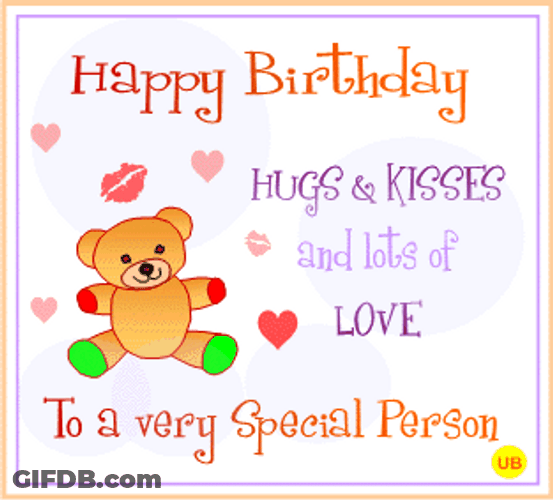 Happy Birthday Special Friend Cute Teddy GIF