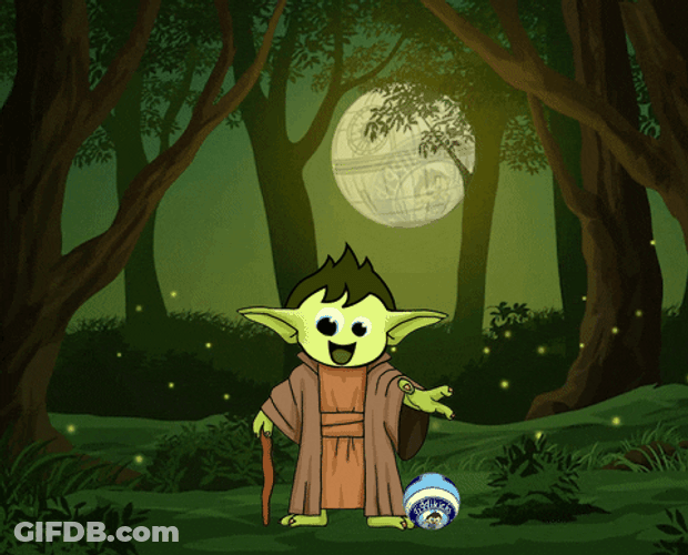 Happy Birthday Star Wars Yoda Drawing GIF