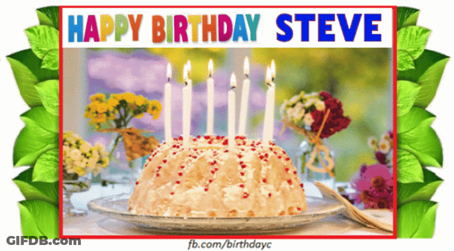 Happy Birthday Steve Cake Greetings GIF