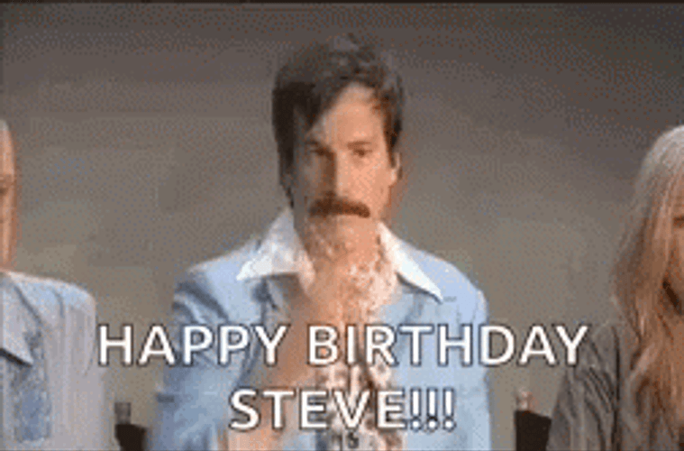 Happy Birthday Steve Confetti Surprise GIF