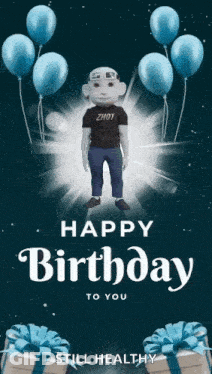 Happy Birthday Still Healthy Greeting Card GIF