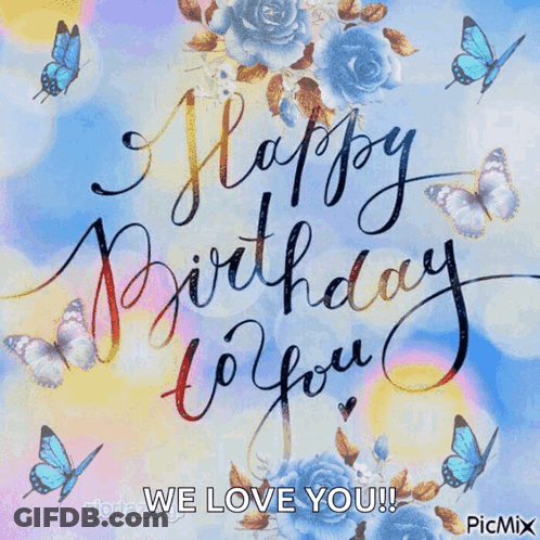 Happy Birthday Sweet Friend Cupcake With Blue Frosting GIF