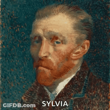 Happy Birthday Sylvia Painting Of Man GIF