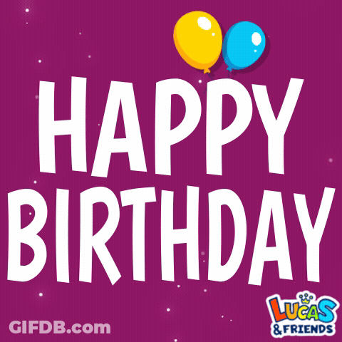Happy Birthday Text GIF