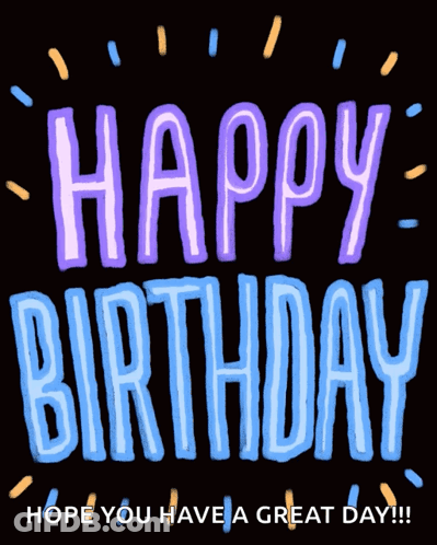 Happy Birthday Text GIF