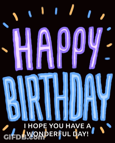 Happy Birthday Text GIF