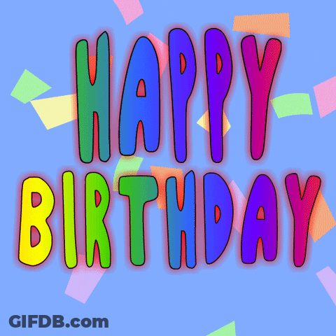 Happy Birthday Text GIF