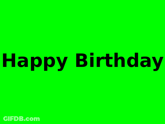 Happy Birthday Text Wish. GIF