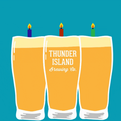Happy Birthday Thunder Island Beer GIF