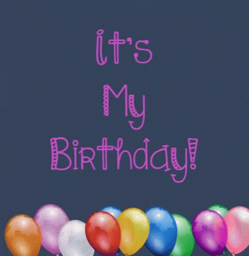Happy Birthday To Me Balloons Flying GIF