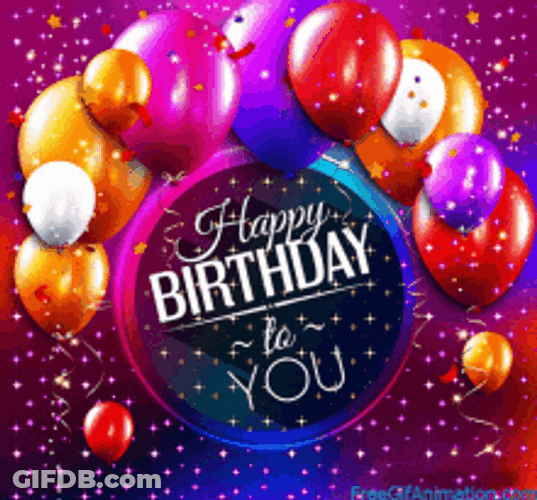 Happy Birthday To You Birthday Colorful Balloons GIF