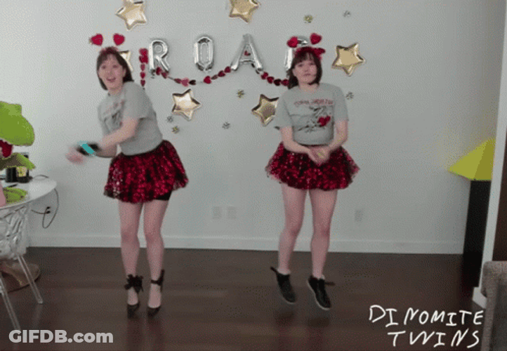 Happy Birthday Twins Dinomite Dancing GIF