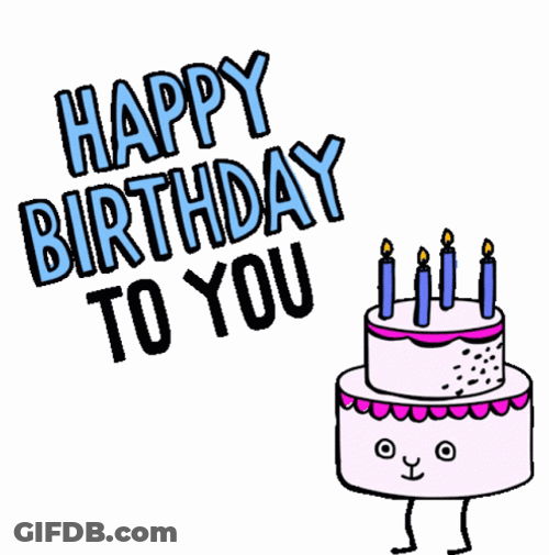 Happy Birthday Uncle Cartoon Cake Dancing GIF