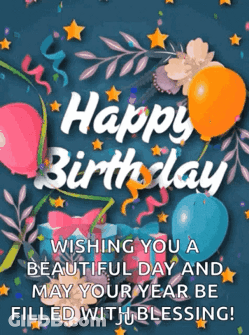 Happy Birthday Uncle Colorful Confetti GIF