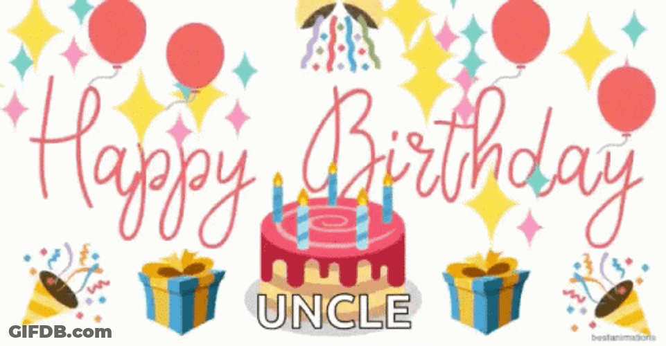 Happy Birthday Uncle Festive Balloon Party GIF