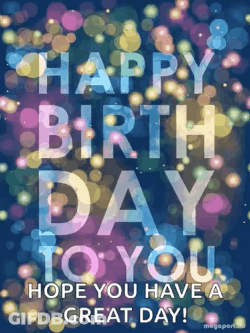 Happy Birthday Uncle Glowing Flowing Lights GIF