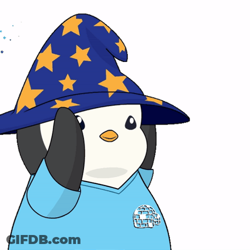 Happy Birthday Uncle Pudgy Penguin Magic Hat GIF