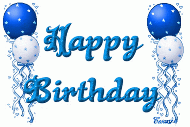 Happy Birthday Uncle Shimmering Balloons GIF