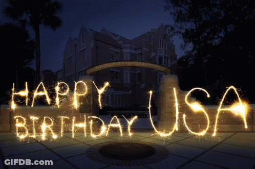 Happy Birthday USA Sparklers University Of Florida GIF