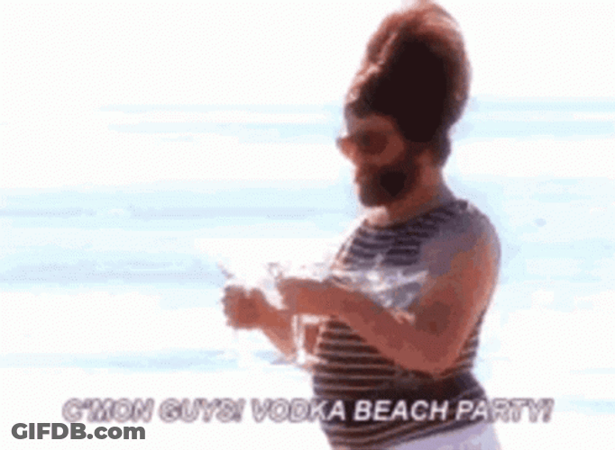 Happy Birthday Vodka Beach Party GIF