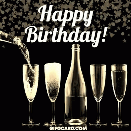 Happy Birthday Wine Celebration GIF